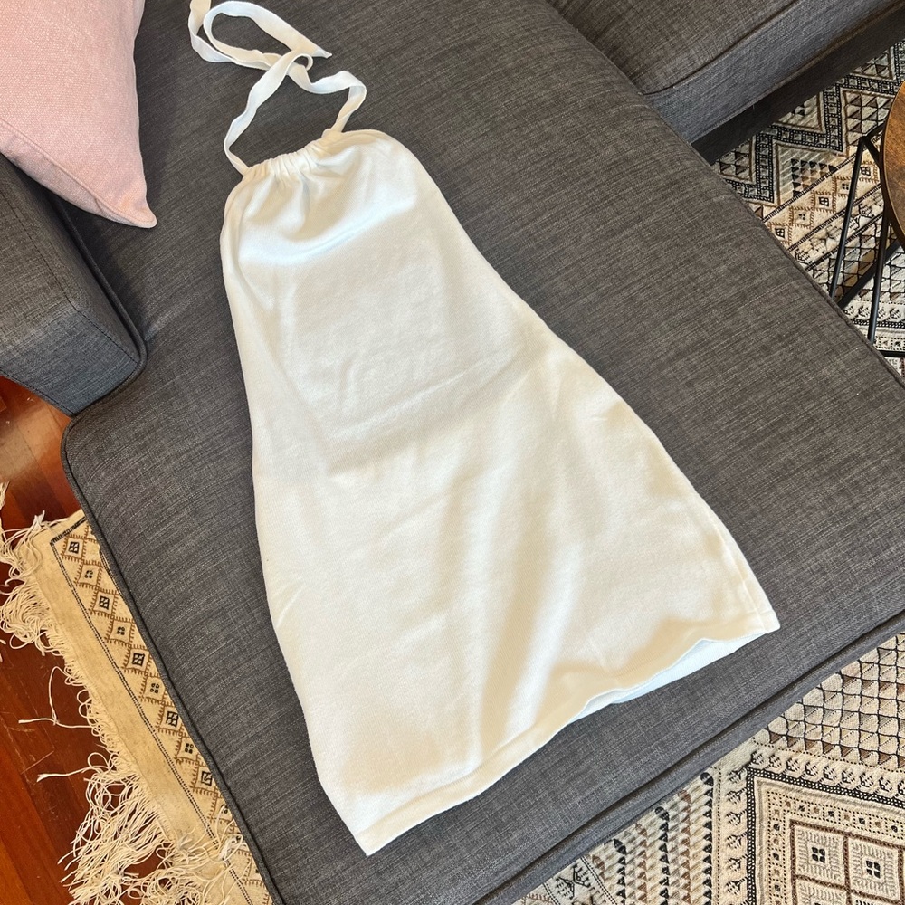 Open back halter neck swim coverup